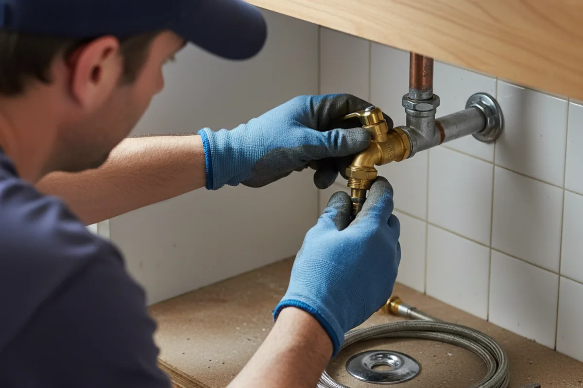Shutoff valve and fitting work during Faucet and Fixture Repair in Forest Falls